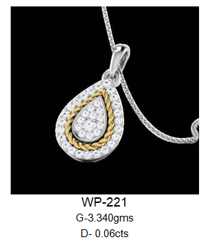 Diamond pendent Pear Shape